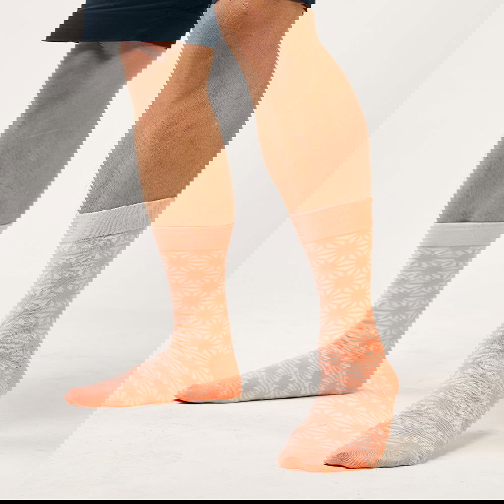 Batik-Inspired Unisex Socks - Peach Firework - Batik Boutique