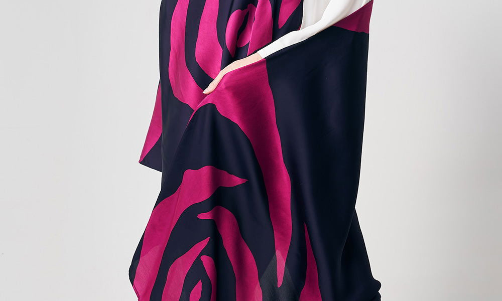 Batik Scarf (Silk Cotton) - Fuchsia Rose - Batik Boutique