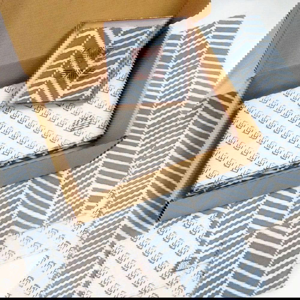 Homeware Gift Set (Reversible) - Grey Banana Leaf - Batik Boutique