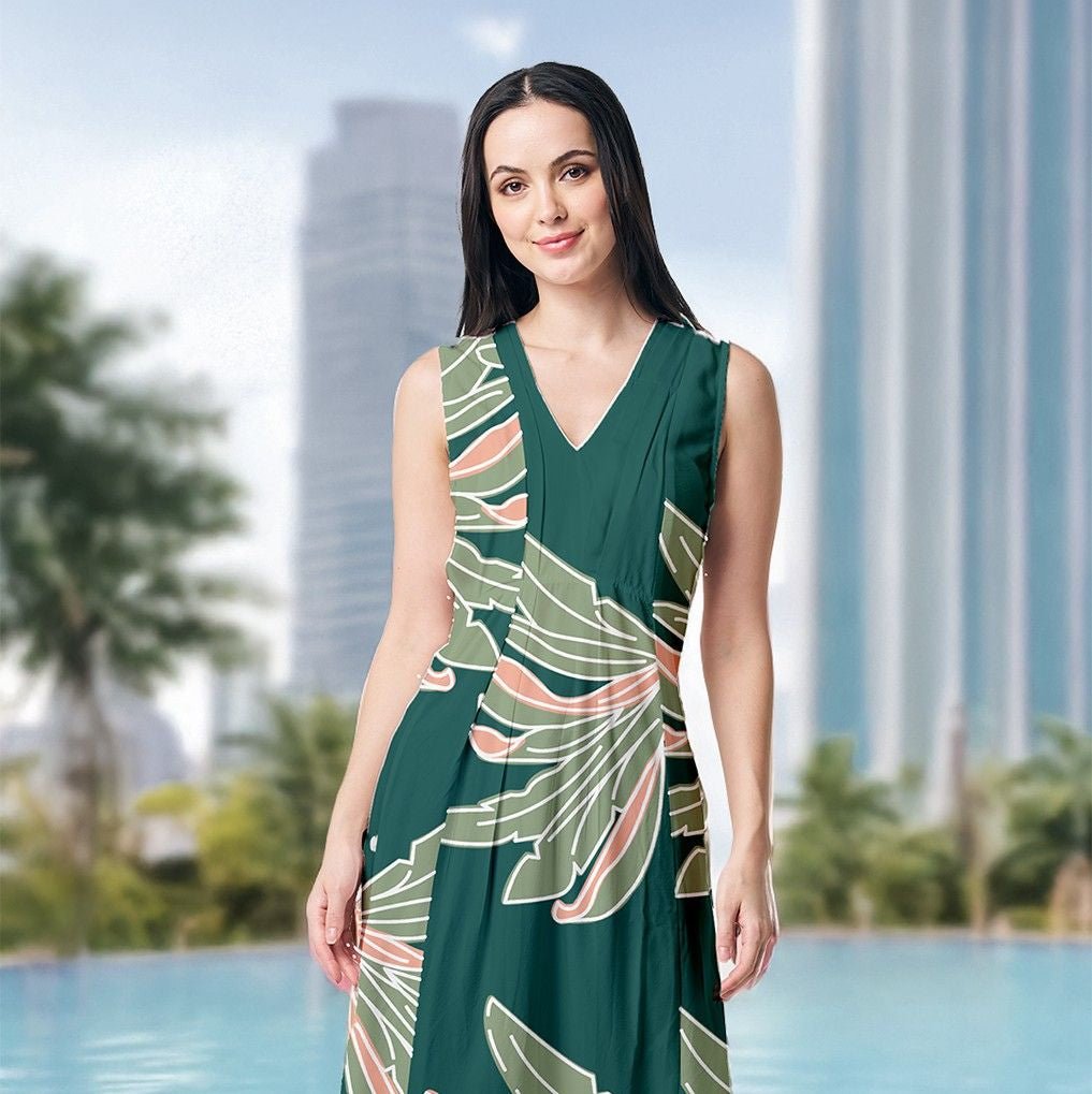 SALE) Batik Maxi Dress - Jungle Palmera  Batik Boutique