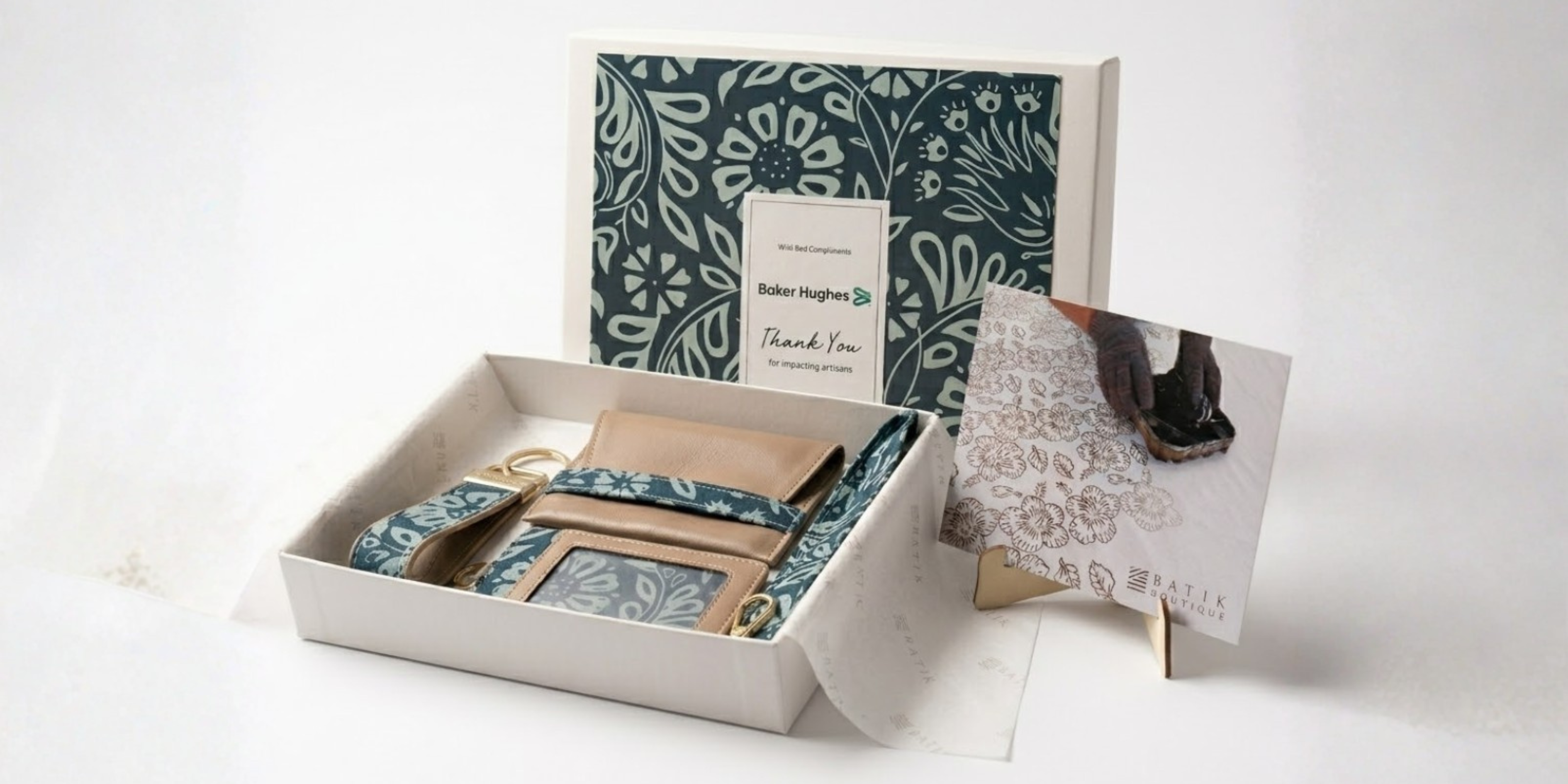 Custom Malaysian batik corporate gifts and attire designed by Batik Boutique for Baker Hughes