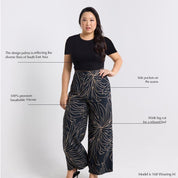 Batik Wide Leg Trousers Onyx Palma  zoom in photo 