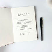 Batik-Inspired Notebook & Pen - Red Hibiscus