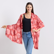 Batik Scarf (Silk Cotton) - Crimson Yuan Dian