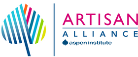 Logo of Artisan Alliance with colorful design element on a white background