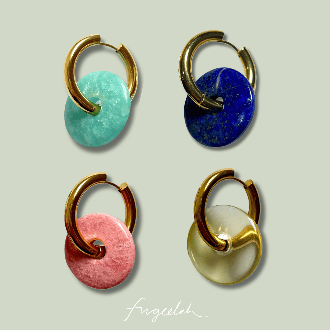 4 set of earrings handmade by refugees