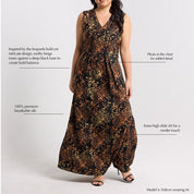  Black leopard Maxi dress  photo with description 