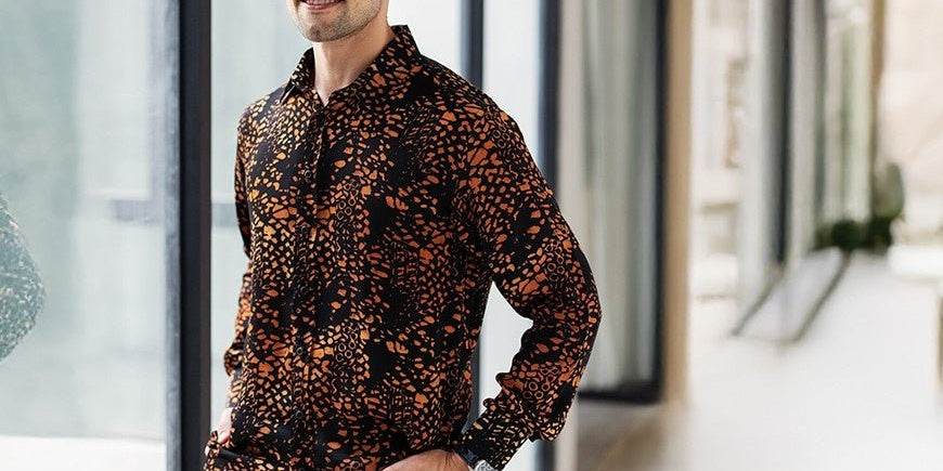 Black Leopard men's Long sleeve