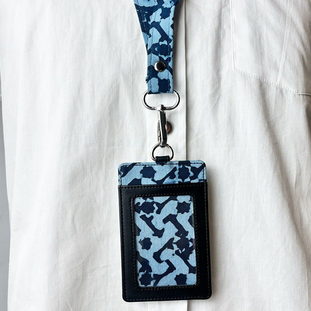 Batik Lanyard and Luggage Tag - Midnight Arabesque