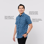 Men's Batik Shirt - Midnight Arabesque