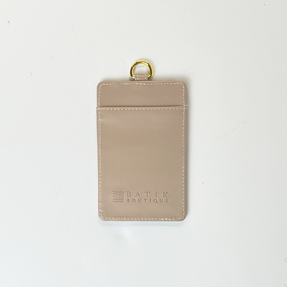 Batik Lanyard and Luggage Tag - Taupe Petola