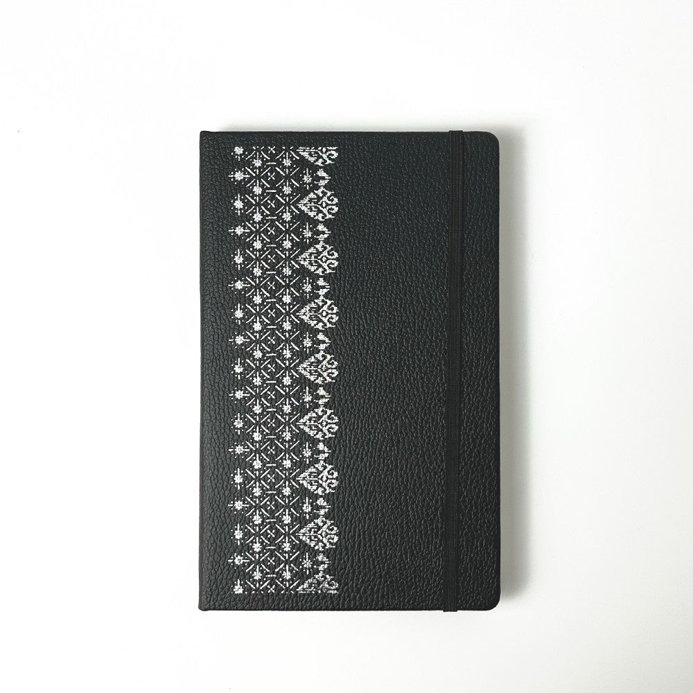 Batik-Inspired Journal & Pen - Black Anyam