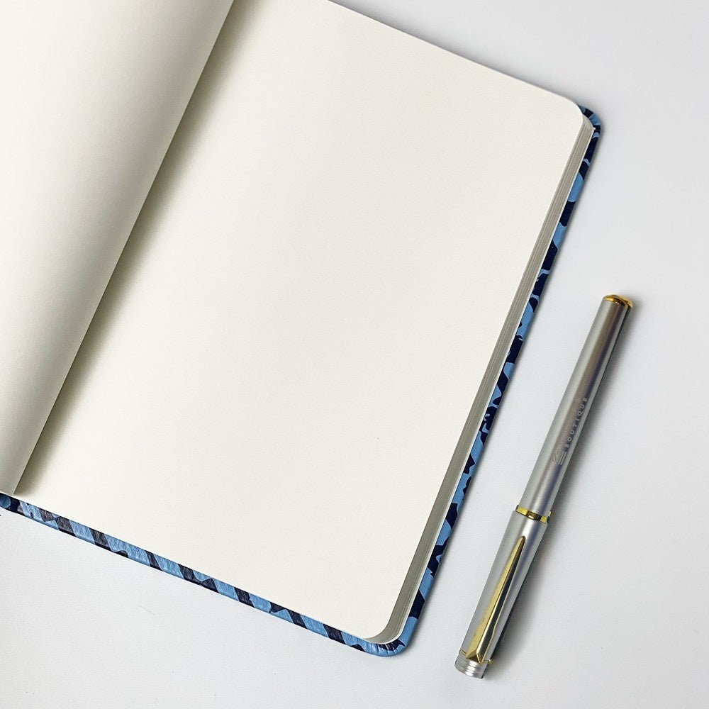 Batik-Inspired Notebook & Pen - Midnight Arabesque pages 