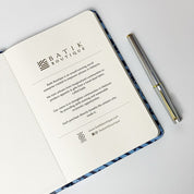 Batik-Inspired Notebook & Pen - Midnight Arabesque 