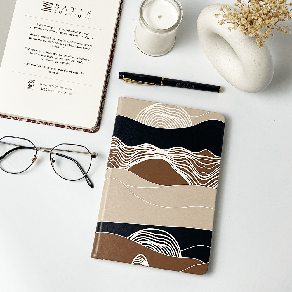 Batik-Inspired Notebook - Midnight Bukit - Batik Boutique