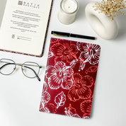 Batik-Inspired Notebook - Red Hibiscus - Batik Boutique