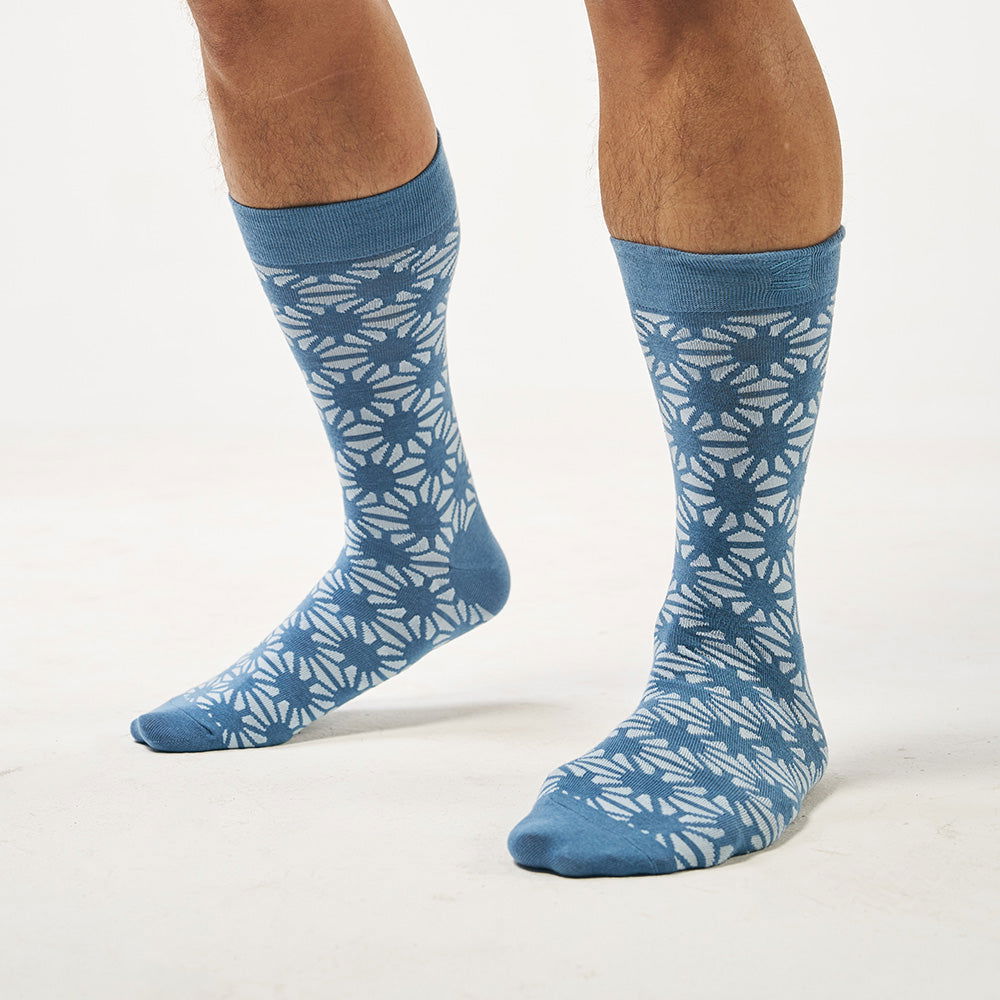 Batik-Inspired Unisex Socks - Slate Firework - Batik Boutique