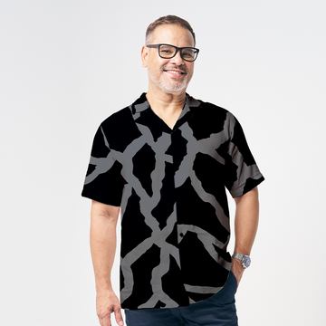 Men's Batik Cuban Shirt - Jet Chain Batik Boutique