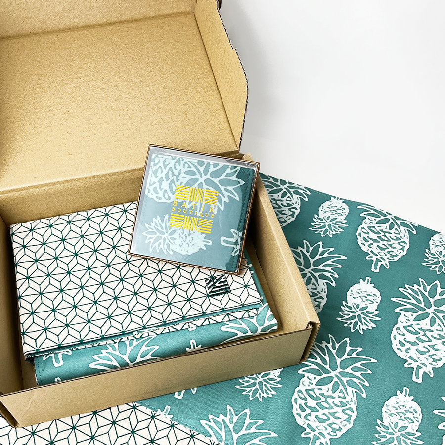 Homeware Gift Set - Turquoise Pineapple Batik Boutique