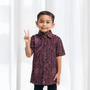 Boy's Batik Shirt Garnet Petola