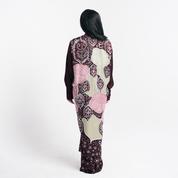  Batik Caftan Pareo  in Maroon Petola back facing photo 