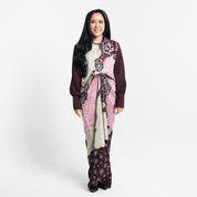  Batik Caftan Pareo  in Maroon Petola front facing photo 
