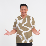(SALE) Men's Batik Cuban Shirt - Stone Chain