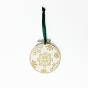 a whitebox photo of snowflake against a white background batik diy ornament