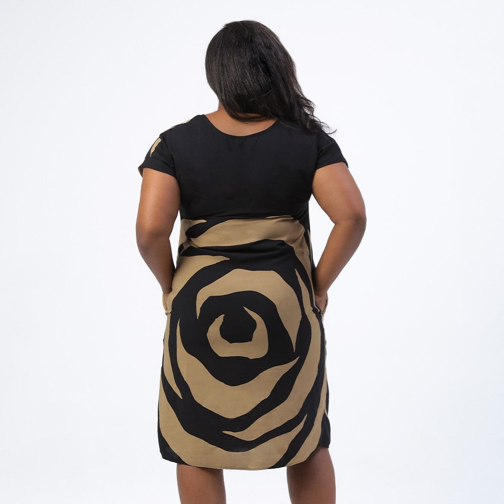 Batik Dress - Ecru Rose