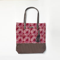 Batik Tote Bag (Canvas base) - Crimson Lunar