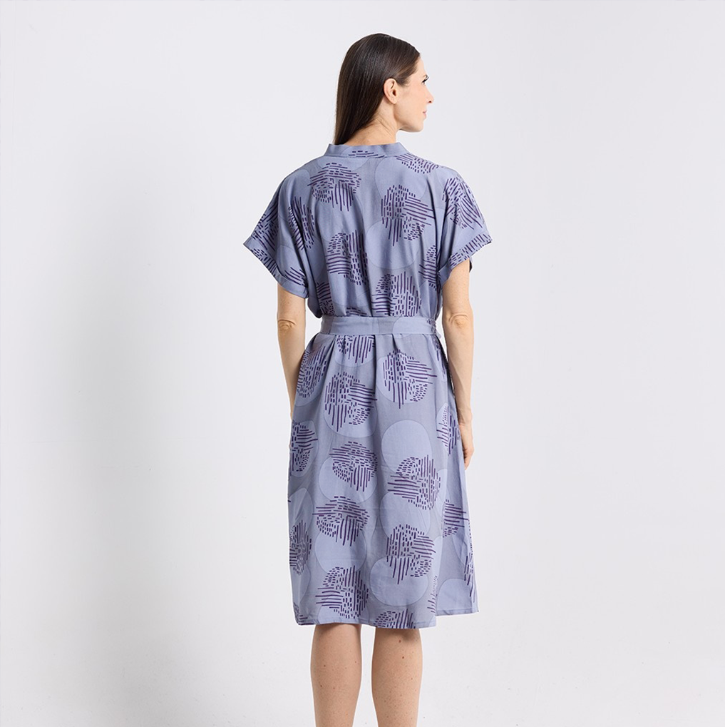 back photo of the violet 
yuan dian dress 