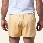 Batik Boxer Shorts - Yellow Diwanie - Batik Boutique