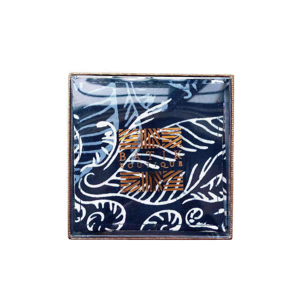 Batik Coaster Set - Blue Nautical Fern - Batik Boutique