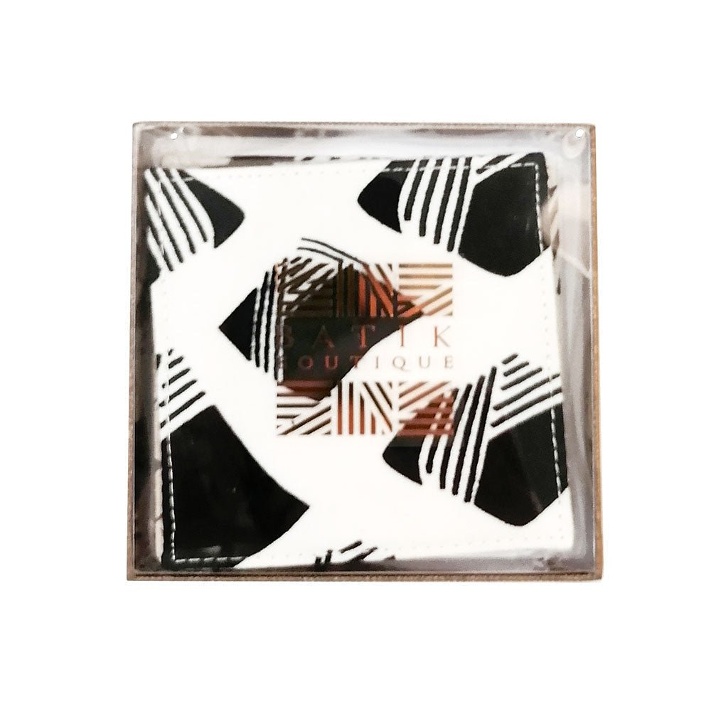 Batik Coaster Set (Reversible) - Black Nasi Lemak - Batik Boutique