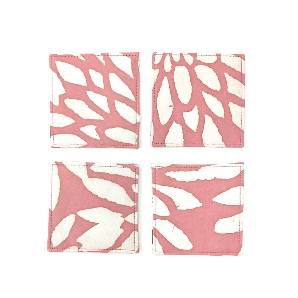 Batik Coaster Set (Reversible) - Coral Bunga - Batik Boutique