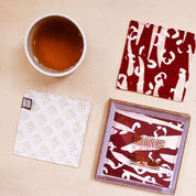 Batik Coaster Set (Reversible) - Crimson Tiger - Batik Boutique