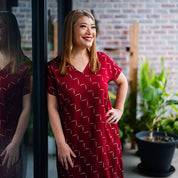 Batik Dress - Crimson Tangga - Batik Boutique