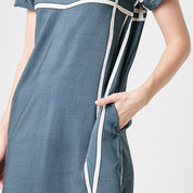 detailed zoom in photo of the Batik Dress Grey Brush