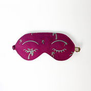 Batik Eye Mask - Fuchsia Palm - Batik Boutique