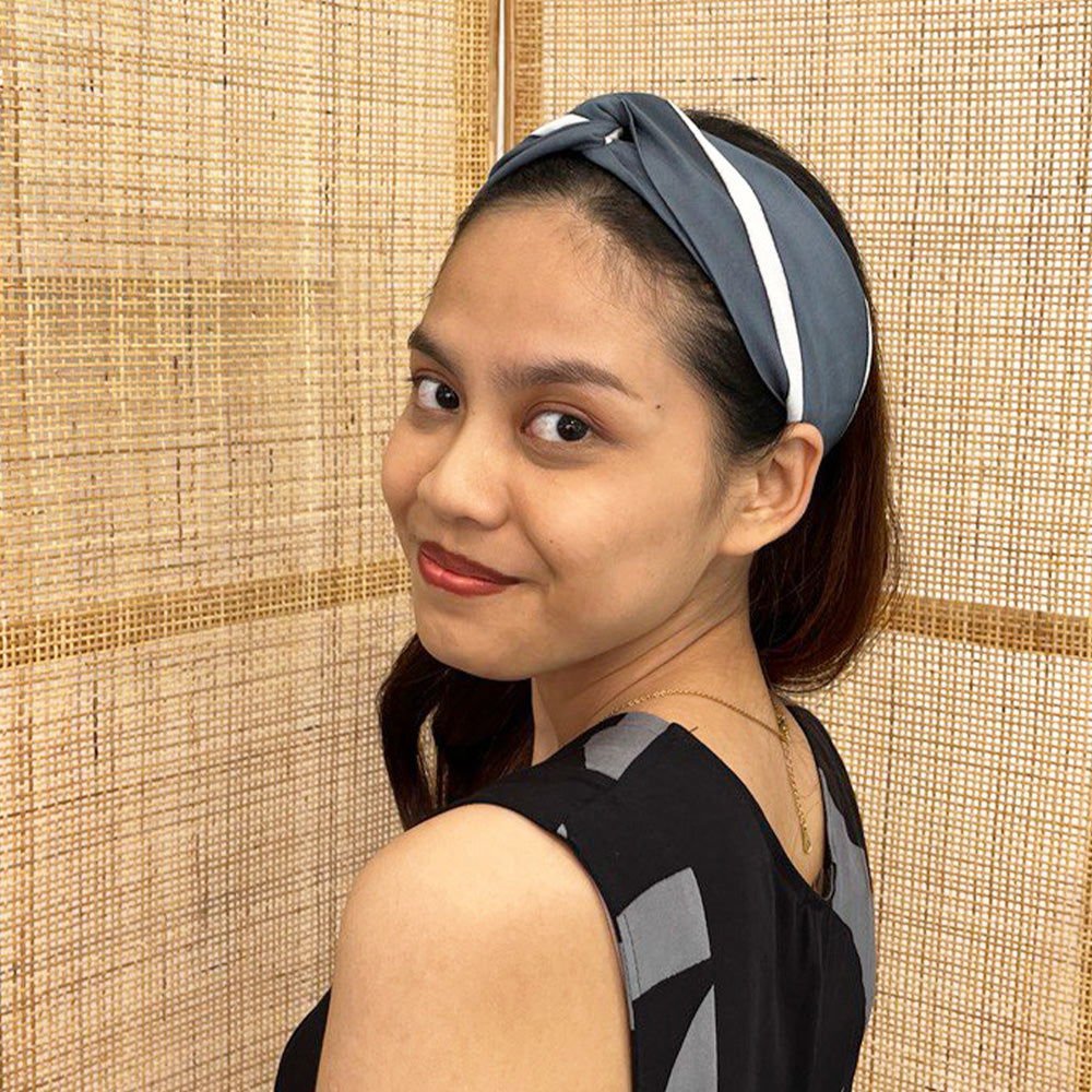 Batik Headband - Grey Brush - Batik Boutique