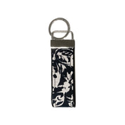 Batik Key Fob - Black Floret - Batik Boutique