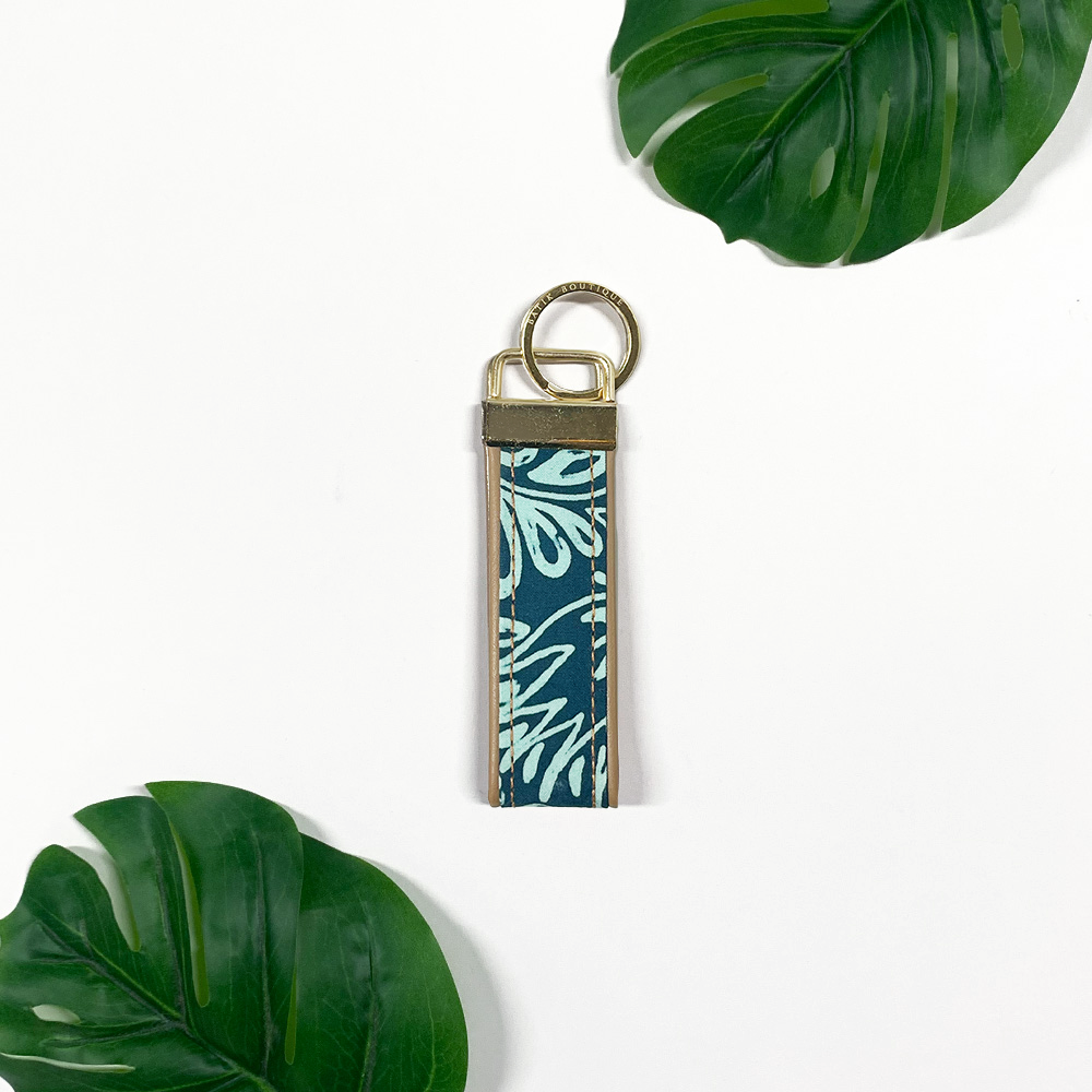 Batik Key Fob - Teal Ukir - Batik Boutique