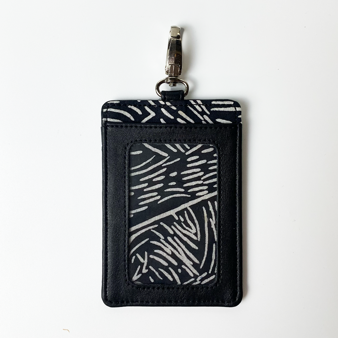 Batik Lanyard and Luggage Tag Set - Black Driftwood - Batik Boutique