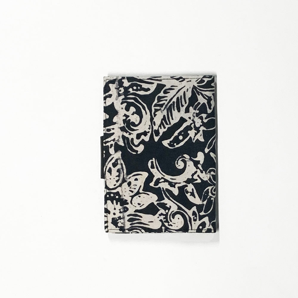 Batik Passport Cover - Black Floret - Batik Boutique