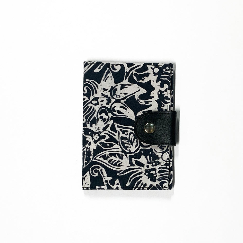 Batik Passport Cover - Black Floret - Batik Boutique