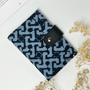 Batik + Leather Passport Cover - Midnight Arabesque - Batik Boutique