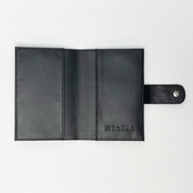 Batik + Leather Passport Cover - Midnight Arabesque - Batik Boutique