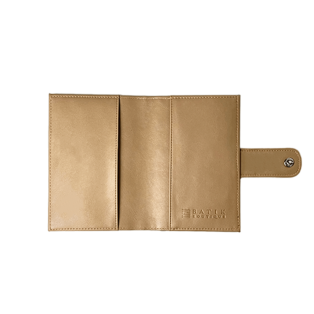 Batik + Leather Passport Cover - Teal Ukir - Batik Boutique