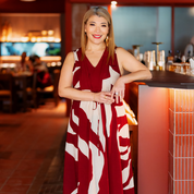 Batik Maxi Dress - Crimson Rose - Batik Boutique