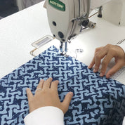 Batik Neck Tie & Pocket Square (Silk Cotton) - Midnight Arabesque fabrix 